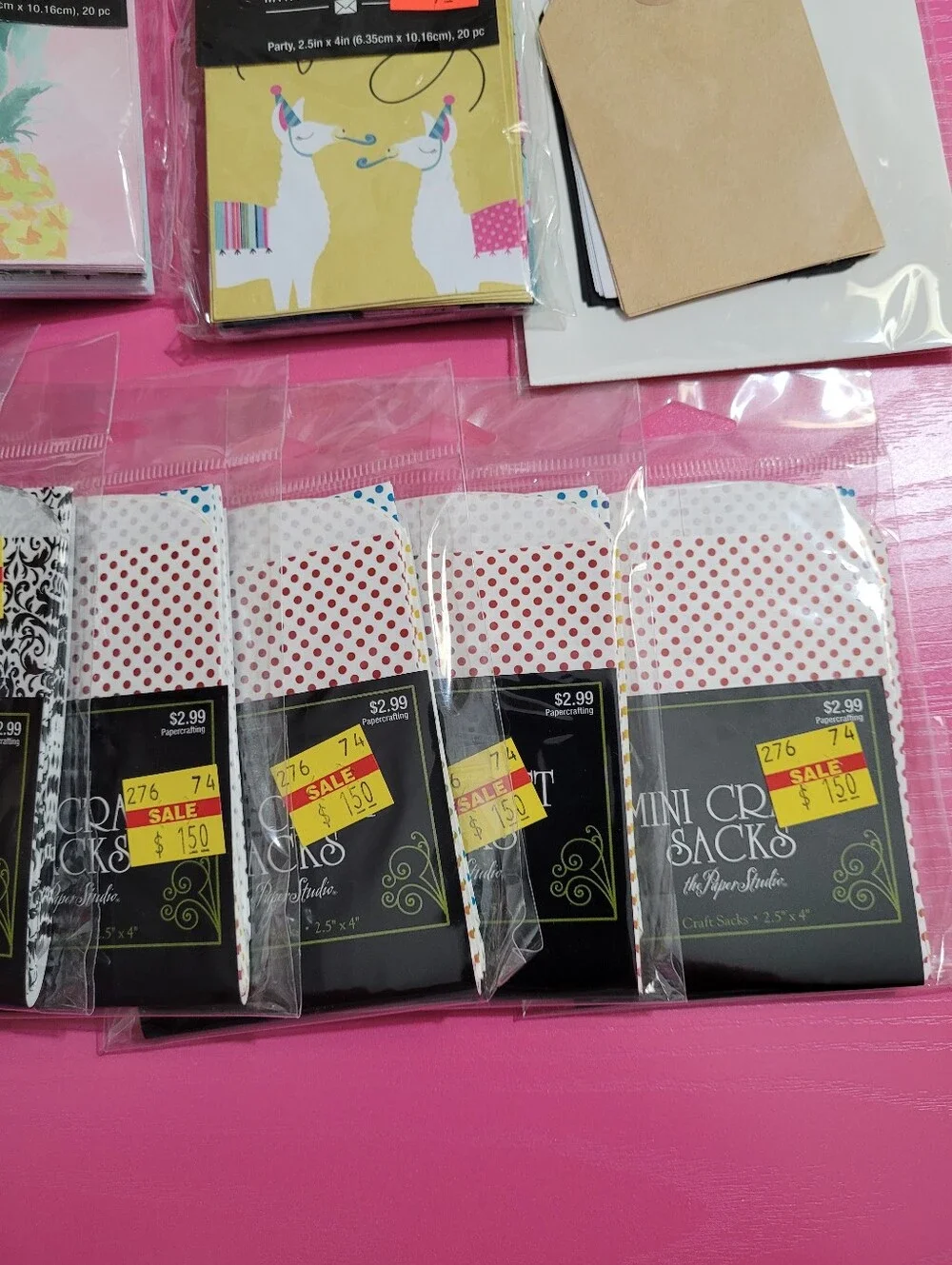Bundle Craft Supplies Mini Crafts Sacks Treat Bags Pockets Tags Set 20 (1636)